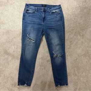Judy Blue Distressed High Rise Skinny Fit Ankle Jeans Size 15/32 - JB82206MD